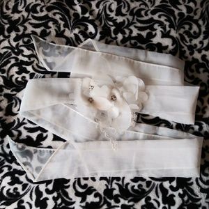 White by Vera Wang Wedding Sash